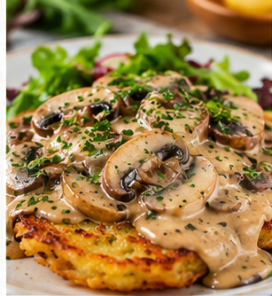 Serving suggestion for Rustic German Potato Pancakes