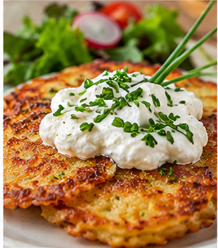 Serving suggestion for Gluten-Free German Potato Pancakes